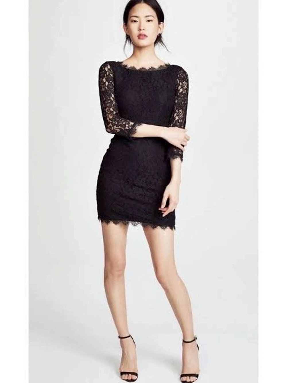 Diane von Furstenberg Black Lace Zarita Dress size 6